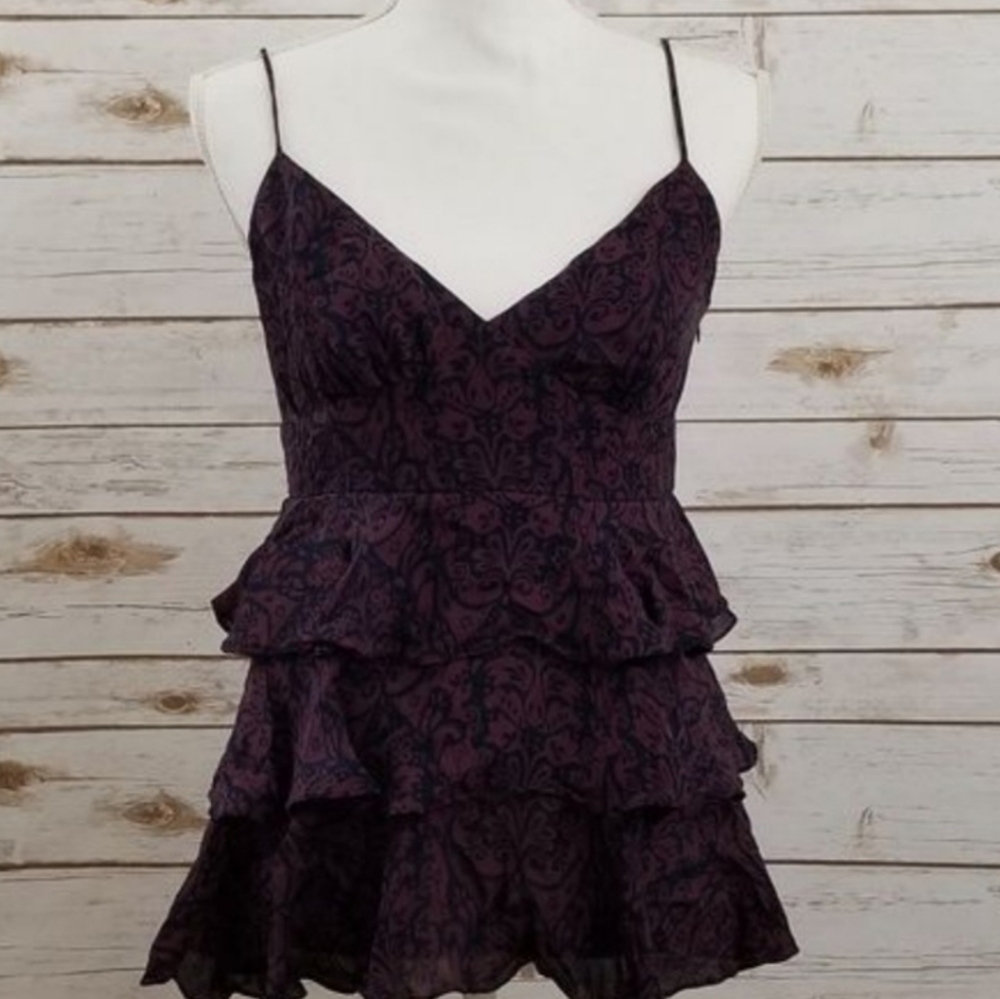 MICHAEL KORS Spaghetti Strap 
Ruffle Tank Top